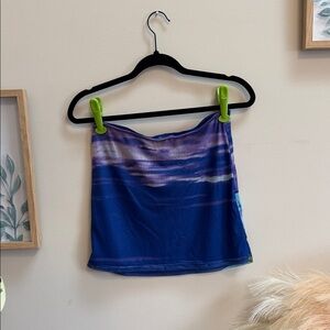 Le Lis Blue and Purple Ombre Knit Top